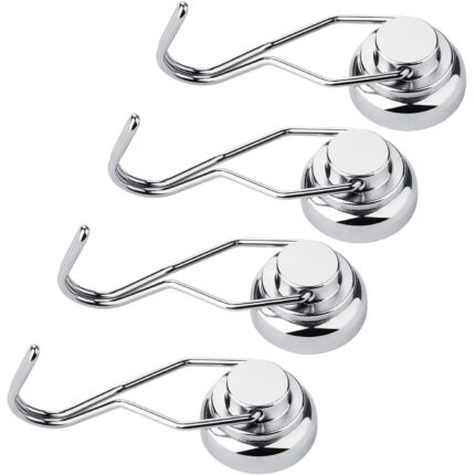 Set 4 carlige magnetice rotative, BGHYHYHI, 30lb, inox, rezistenta la coroziune, 38g