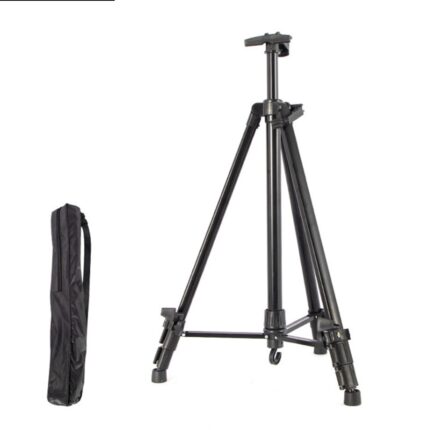 Sevalet metalic telescopic pliabil, NUODWELL, Cu geanta transport, Reglabil in inaltime pana la 155 cm, Design trepied si design antiderapant, Usor de instalat si de transportat, Negru