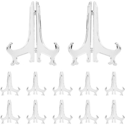 Set 12 sevalete BGHYHYHI, reglabile, transparent, 15cm