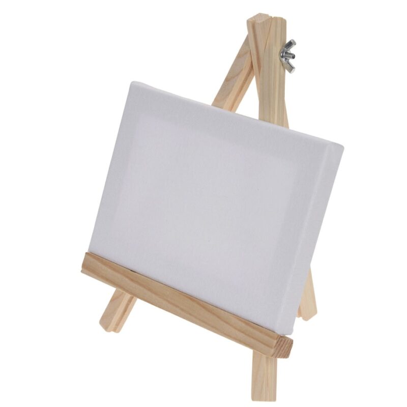 Sevalet Trepied de masa pentru Desen si Pictura pe panza, din lemn Natur, inaltime 24 cm, AK5781