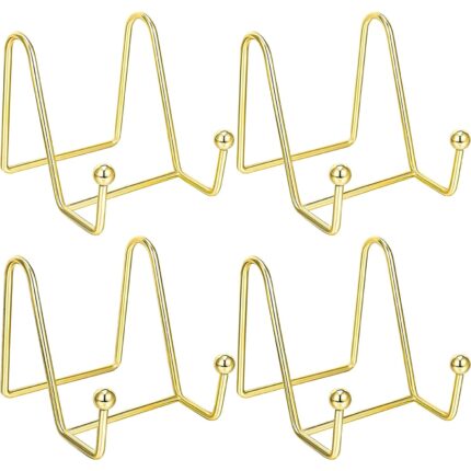 Set 4 Suporturi de afisare pentru sevalet de fier Mmgoqqt Auriu
