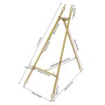 Sevalet de nunta auriu, inaltime ajustabila, constructie din otel durabil, 90x48cm