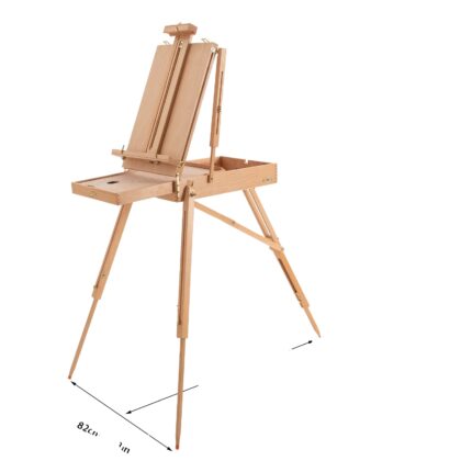 Sevalet din lemn de fag, reglabil, 140x183cm, pliabil, culoare lemn