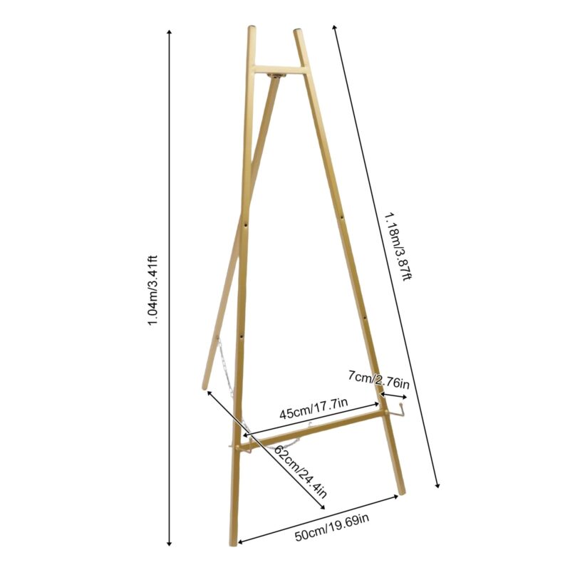 Sevalet reglabil, auriu, capacitate 5kg, 50x62x104cm