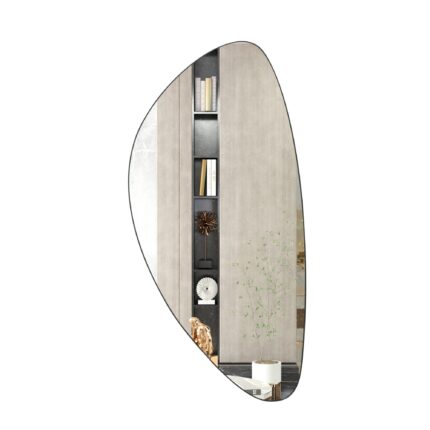 Oglinda decorativa de perete, asimetrica Garcia, Marsah Home, 120x60 cm, rama mdf neagra