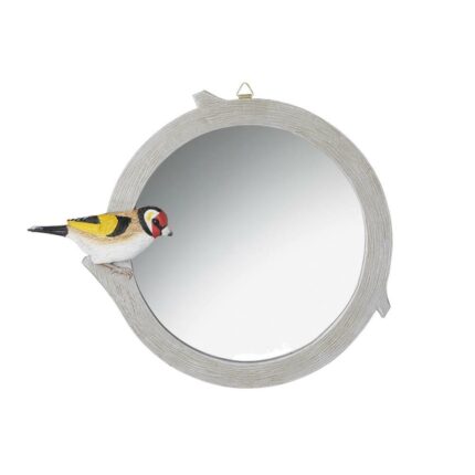 Oglinda rotunda cu decor pasare, 22.5cm