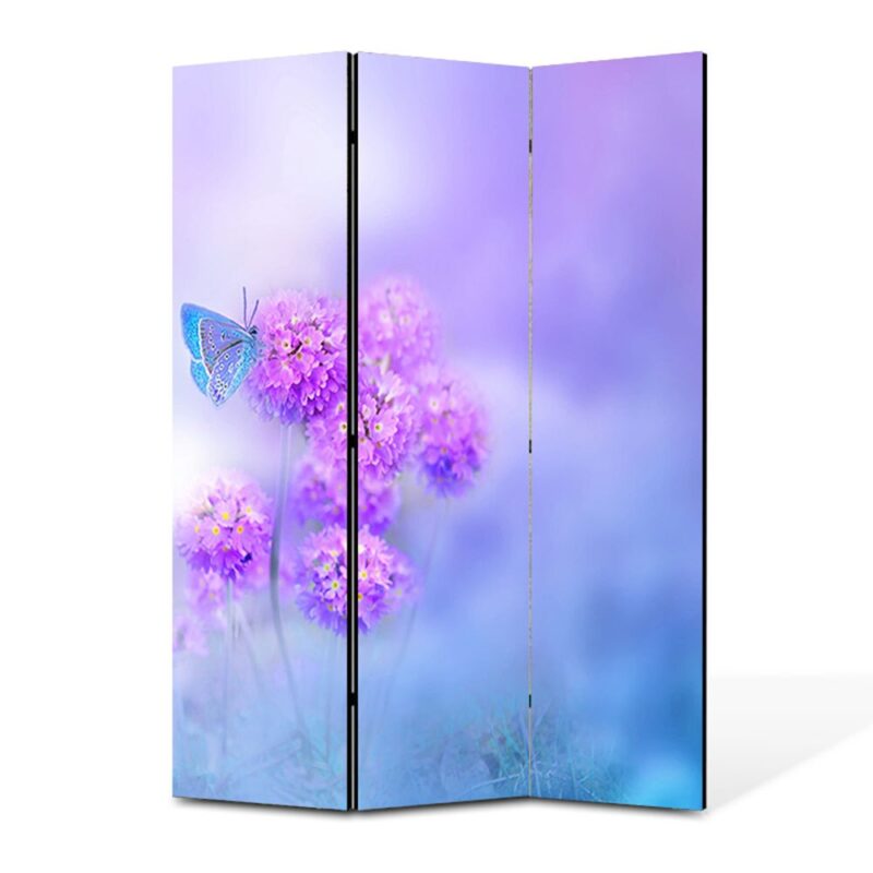 Paravan 3 piese Premium TrueColor, Art Star, Imagine primavaratica blurata, Panza pe cadru de lemn, Decoratiuni Moderne pentru Casa, 3 Panouri de 45x150, 135 x 150 cm