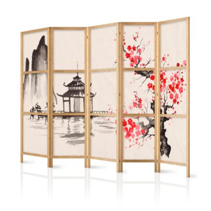 Paravan japonez Artgeist - Mystical Calm - 225 x 172 cm