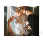 Paravan 5 piese Premium TrueColor, Art Star, Magie, Sexy, Erotic Senzual, Panza pe cadru de lemn, Decoratiuni Moderne pentru Casa, 5 Panouri de 45x180, 225 x 180 cm