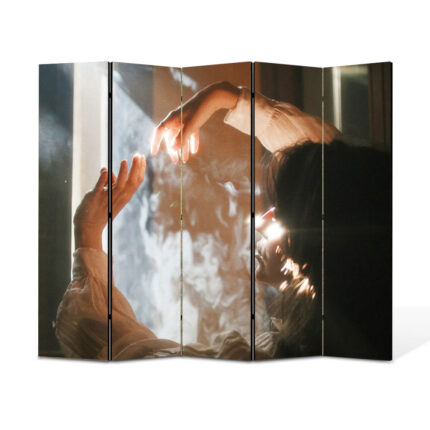 Paravan 5 piese Premium TrueColor, Art Star, Magie, Sexy, Erotic Senzual, Panza pe cadru de lemn, Decoratiuni Moderne pentru Casa, 5 Panouri de 45x180, 225 x 180 cm
