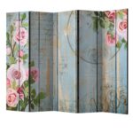 Paravan din 5 parti - Gradina vintage II - 225 x 172 cm