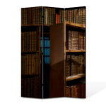 Paravan 3 piese Premium TrueColor, Art Star, Intrarea secreta din biblioteca, Urban, Panza pe cadru de lemn, Decoratiuni Moderne pentru Casa, 3 Panouri de 35x150, 105 x 150 cm
