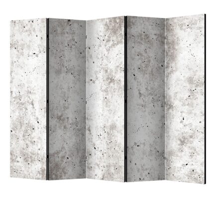 Paravan din 5 parti - Stil urban beton II - 225 x 172 cm