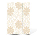 Paravan 3 piese Premium TrueColor, Art Star, Imprimeu regal auriu, Pattern, Panza pe cadru de lemn, Decoratiuni Moderne pentru Casa, 3 Panouri de 35x180, 105 x 180 cm