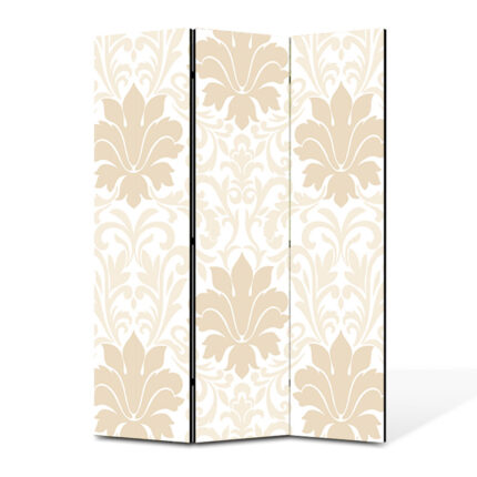 Paravan 3 piese Premium TrueColor, Art Star, Imprimeu regal auriu, Pattern, Panza pe cadru de lemn, Decoratiuni Moderne pentru Casa, 3 Panouri de 35x180, 105 x 180 cm