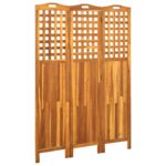 Paravan de camera cu 3 panouri, 121x2x170 cm, lemn masiv acacia 311878