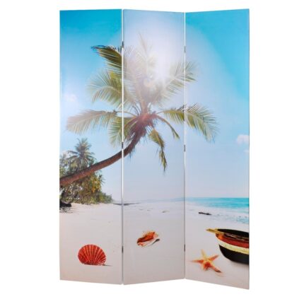 Paravan de camera pliabil vidaXL, 120 x 170 cm, plaja