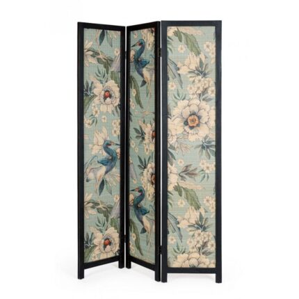 Paravan decorativ lemn bambus Maylin 120x2x180 cm