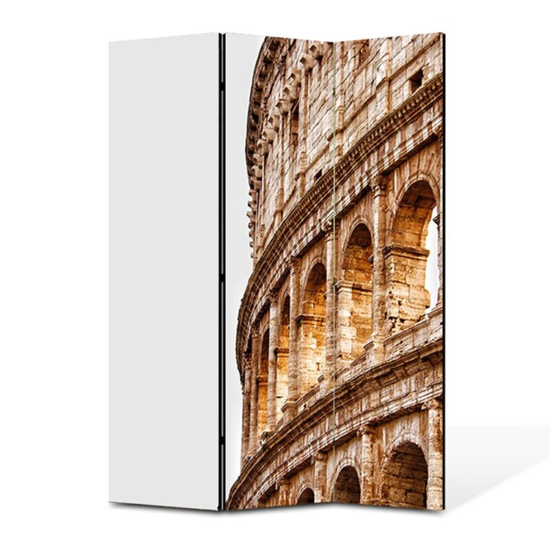 Paravan 3 piese Premium TrueColor, Art Star, Roma, Urban, Panza pe cadru de lemn, Decoratiuni Moderne pentru Casa, 3 Panouri de 45x150, 135 x 150 cm
