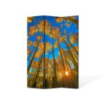Paravan de Camera ArtDeco din 3 Panouri Peisaj In sus pe cer 135 x 180 cm