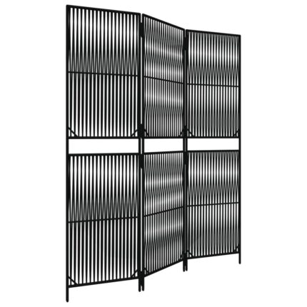 Paravan Zakito Europe, poliratan, 3 panouri, negru, 147x180cm