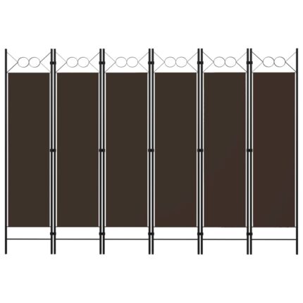Paravan decorativ, Zakito Europe, 240 x 180 cm, Maro inchis
