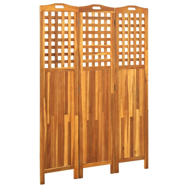 Paravan 3-panelowy Zakito Europe, lemn de acacia, pliabil, natural, 121x2x170cm