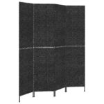 Paravan de camera cu 4 panouri negru 163x180 cm vidaXL, zambila de apa, 11.3 kg