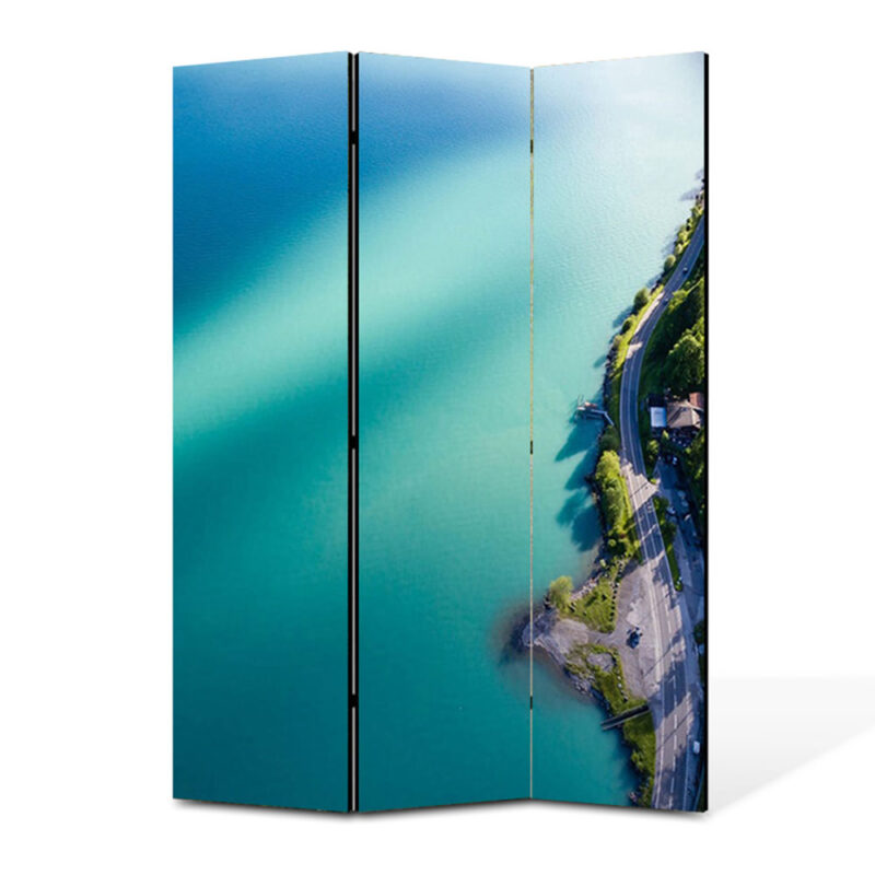 Paravan 3 piese Premium TrueColor, Art Star, Vedere armonica, Urban, Panza pe cadru de lemn, Decoratiuni Moderne pentru Casa, 3 Panouri de 35x180, 105 x 180 cm