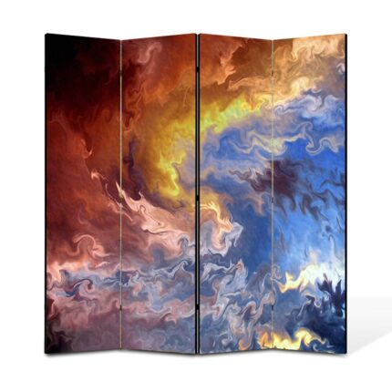 Paravan 4 piese Premium Heartwork TrueColor Furtuna, Panza pe cadru de lemn, Decoratiuni Moderne pentru Casa, 4 x 35 x 180 cm, 140 x 180 cm