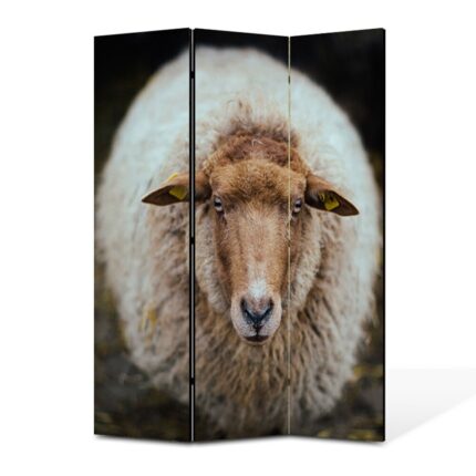 Paravan 3 piese Premium Heartwork TrueColor, Oaie in Olanda, Panza pe cadru de lemn, Decoratiuni Moderne pentru Casa, 3 Panouri de 45x150, 135 x 150 cm