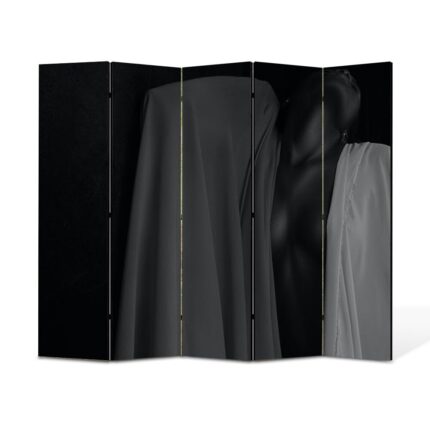 Paravan 5 piese Premium TrueColor, Art Star, Intre asternuturi, Sexy, Erotic Senzual, Panza pe cadru de lemn, Decoratiuni Moderne pentru Casa, 5 Panouri de 35x180, 175 x 180 cm