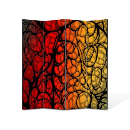 Paravan 4 piese Premium TrueColor, Art Star, Reprezentare in culori, Panza pe cadru de lemn, Decoratiuni Moderne pentru Casa, 4 Panouri de 35x150, 140 x 150 cm