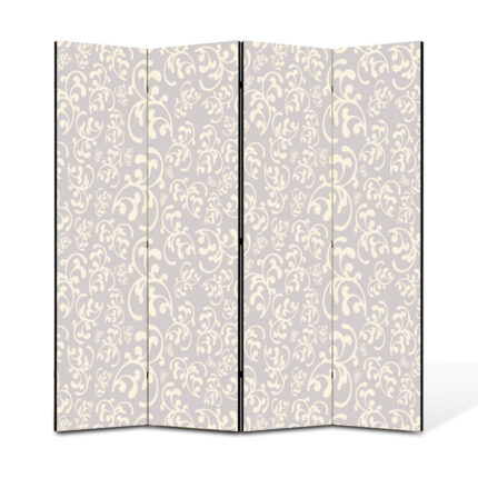 Paravan de Camera ArtDeco din 4 Panouri Motiv baroc mov cenusiu 140 x 180 cm