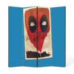 Paravan 4 piese Premium TrueColor, Art Star, Night of the Living Deadpool, Animatii, Panza pe cadru de lemn, Decoratiuni Moderne pentru Casa, 4 Panouri de 45x150, 180 x 150 cm