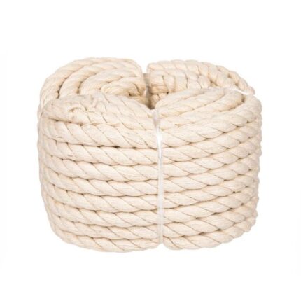 Snur universal din bumbac, alb, 12m x 10mm