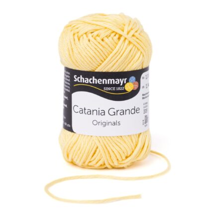 Fir gros de crosetat si tricotat, 100% bumbac, grosime fir nr 4 Mediu, lungime 63 m, 50 g, Catania Grande Vanilie 03211