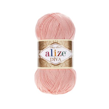 Fir Textil Alize Diva 145 pentru crosetat si tricotat, acril, roz, 350 m
