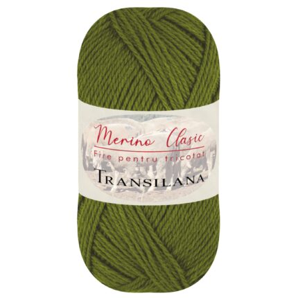 Fir pentru tricotat Merino Clasic, 100% lana merinos, culoare Kaki C5500, 100 g, 280 m