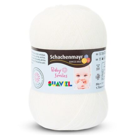 Fir Textil Smc Schachenmayr Suavel 1002, subtire, pentru crosetat si tricotat, 100% acril, alb natur, 50g, 366m