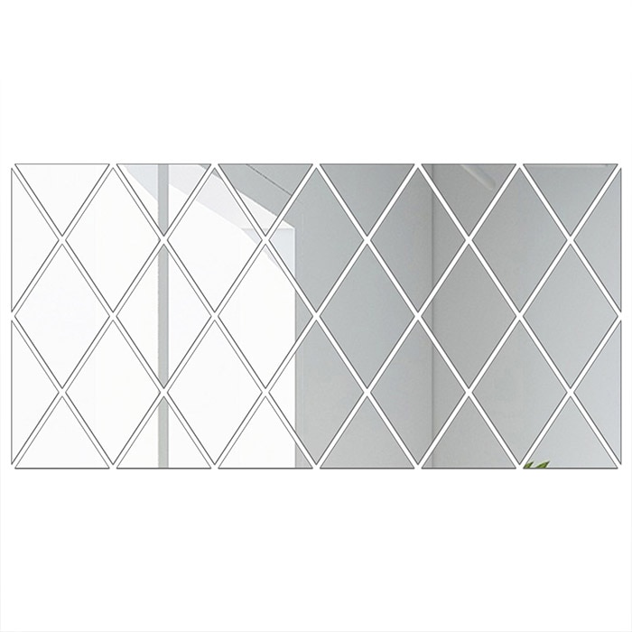 Autocolante de oglinda pe perete - Diamondwall 1+1 64pcs