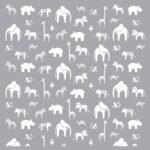 Sablon Decorativ pentru pereti, STENCILIT, Animale Safari, Refolosibil, 61 X 100 cm