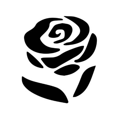 Sablon decorativ Simple Rose, A4, reutilizabil, plastic