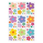 Autocolante de perete cu flori mici, PVC, Multicolor