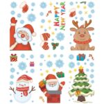 Autocolant pentru fereastra de Craciun, PVC, Multicolor