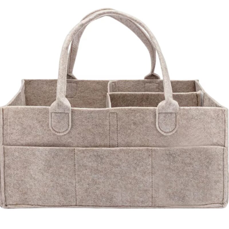 Geanta bej, organizator pentru lucrurile copilului JOZY®, design modern, accesibil si comod, 33 x 18 x 23 cm