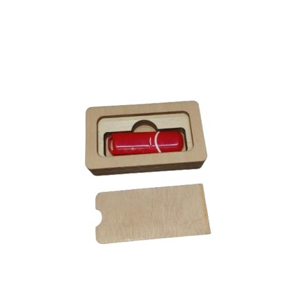 Cutie lemn natur din mdf, suport pentru stick USB pentru fotografi sau videografi