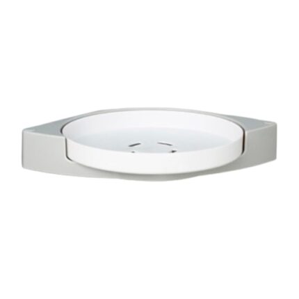 Suport rotativ pentru depozitare, capacitate mare, fara gaurire, alb, 25.5cm