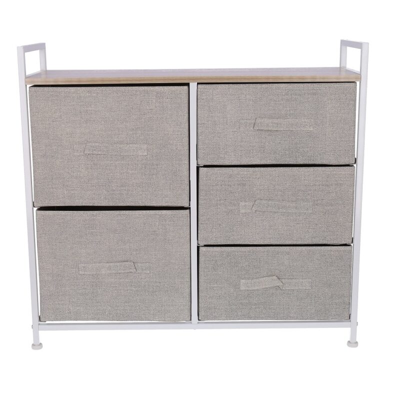 Comoda Grunberg , 83 x 29 x 77 cm, 5 sertare , bej, TB72