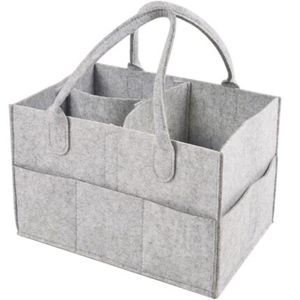 Geanta organizatoare pentru copii, Vaxiuja, Textil, 33x23x18 cm, Gri